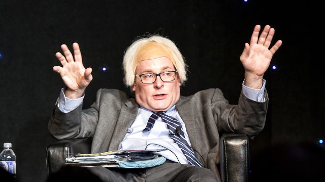 James Adomian as Bernie Sanders performing a Bernie Town Hall. Photo by Kyle Kenehan James Adomian as Bernie Sanders performing a Bernie Town Hall. Photo by Kyle Kenehan