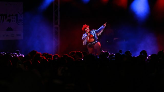 Lizzo performs onstage at Ticketmaster at Stubb's. Lizzo performs onstage at Ticketmaster at Stubb's.