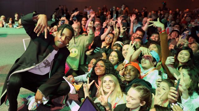 A$AP Rocky with the crowd at his Featured Session: Using Design A$AP Rocky with the crowd at his Featured Session: Using Design